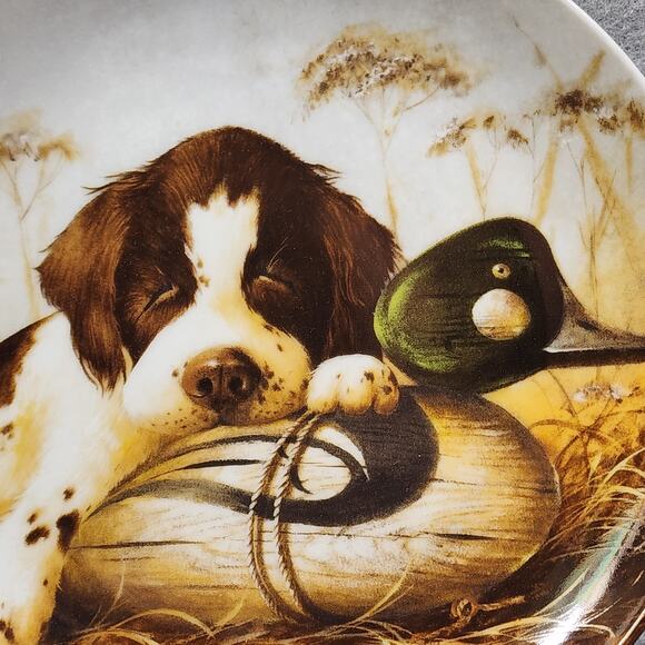 1987 "Dog Tired-The Springer Spaniel" 8.5" Collector Decorator Plate Lynn Kaatz - Picture 2 of 10